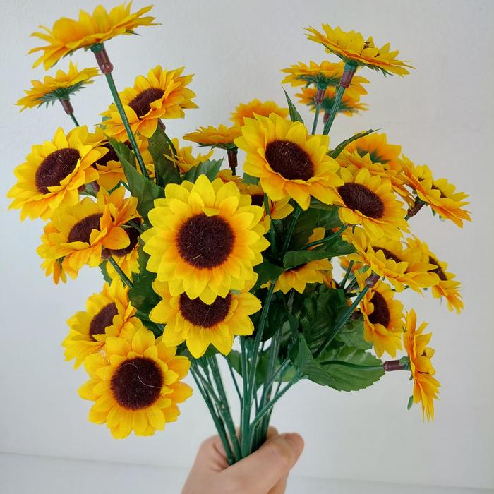 Jual BUNGA MATAHARI SUNFLOWER PLASTIK ARTIFICIAL HIAS DEKORASI