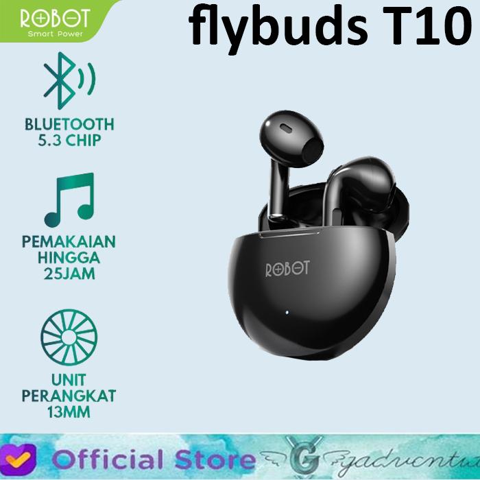 Gambar BT Headset VIVAN ROBOT T30 T50 Bluetooth Earphone TWS Airdots Airbuds - FLYBUDS T10 BLK dari GADVENTIA undefined Tokopedia