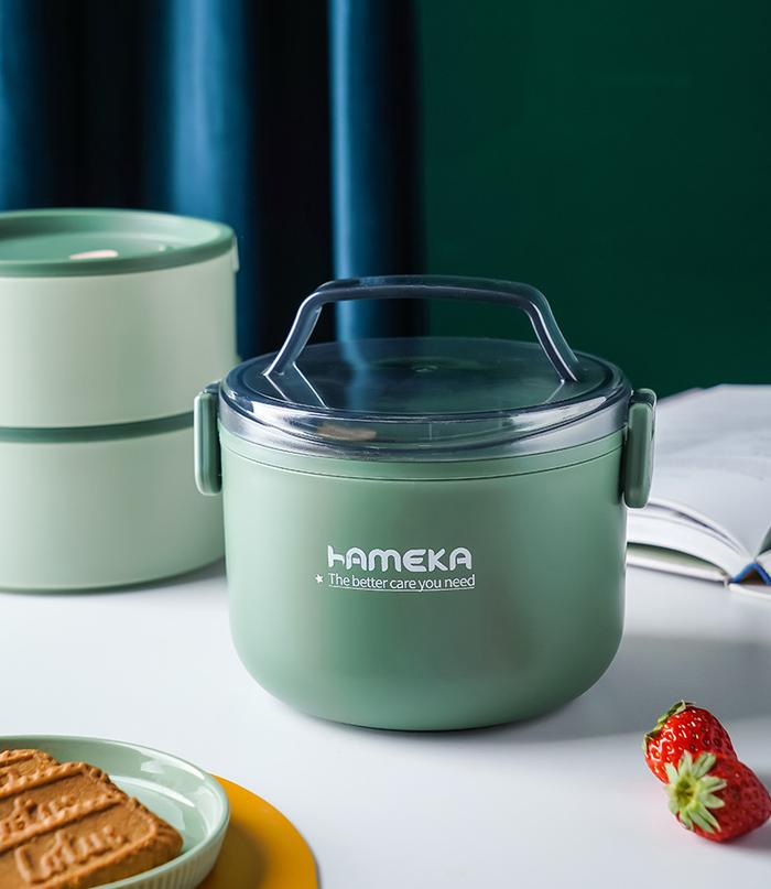 Gambar Tempat Kotak Bekal Rantang Makan Lunch Box Plastik Multilayer BentoBox - 1 Tingkat Green dari ARR Store Indonesia undefined Tokopedia
