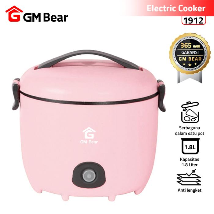 Gambar GM Bear Rice Cooker/Panci Listrik 2in1 P0437 - Electric Cooking Pot - 1912-Pink dari GM Bear Electronic undefined Tokopedia