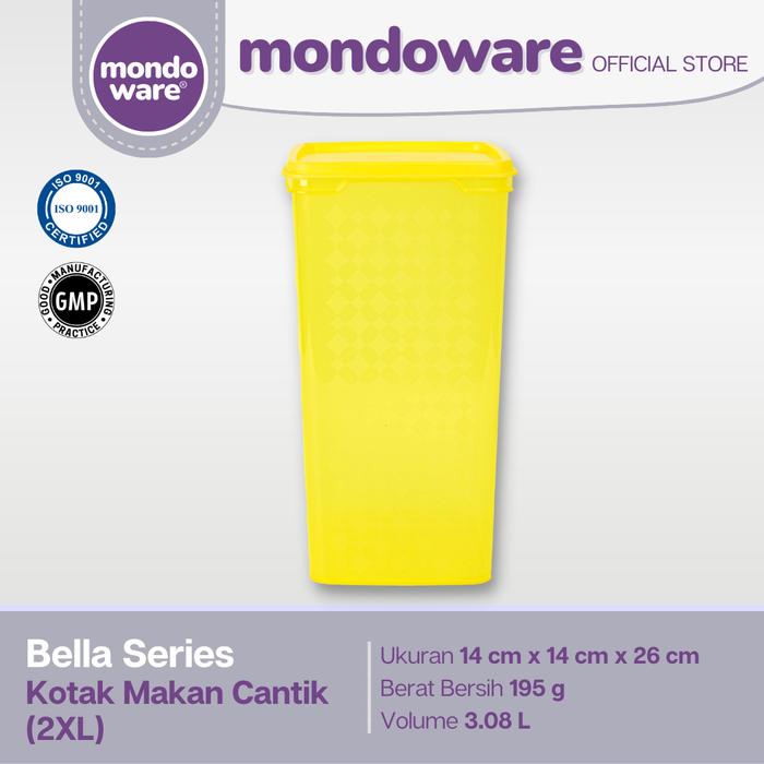 Gambar Kotak Makan Cantik - Food Container - 2XL - Bella Series (Mondoware) - Kuning, 1 dari Mondoware Plastics undefined Tokopedia
