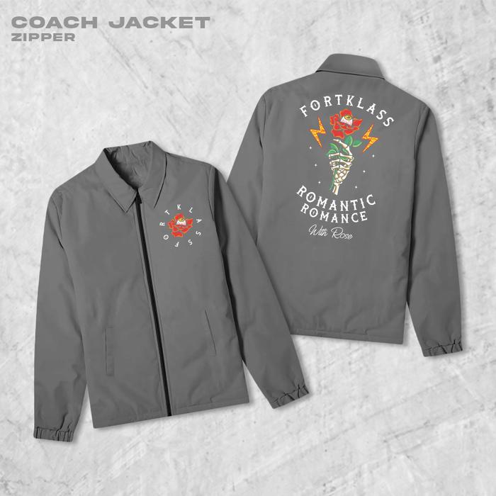 Gambar FortKlass Zipper Rosie Jaket Coach Pria Outwear Unisex Parasut Jaket - ABU, L dari Fortklass Kota Administrasi Jakarta Barat Tokopedia