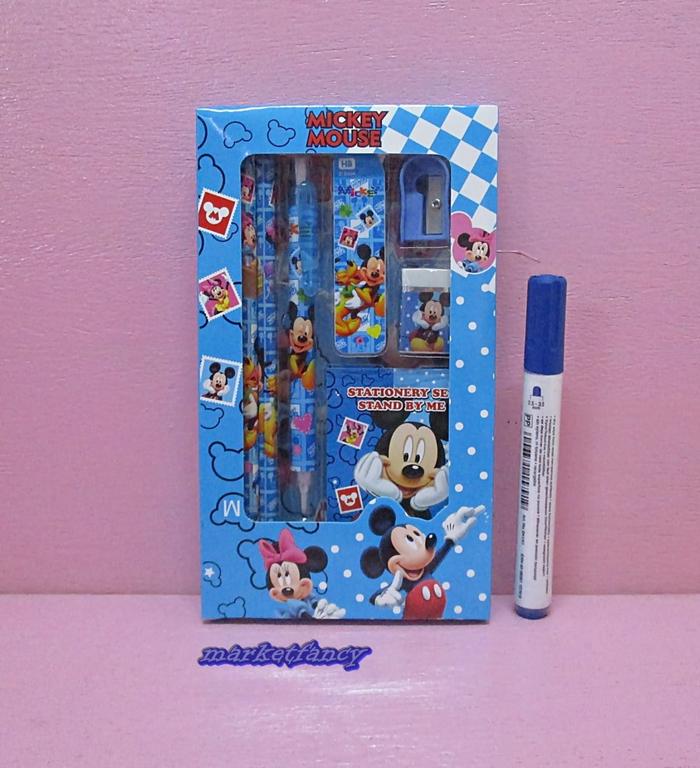Gambar Stationery Set Anak SP-8008 Spiderman McQueen Hello Kitty Termurah - 8008 MickeyMous dari market fancy undefined Tokopedia