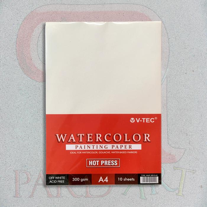 Gambar Watercolor Paper / Kertas Cat Air / Hot Press / V-Tec Watercolor Paper - A4 Hot Press dari Pard Art undefined Tokopedia