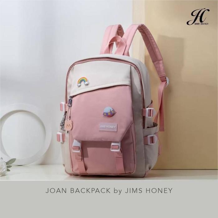 Gambar Jims Honey Joan Bag Pack Tas Ransel Unisex - pink, 28×41×10,5cm dari Lala store jh undefined Tokopedia