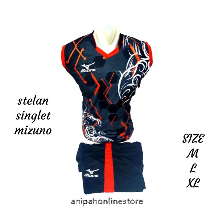 Gambar baju stelan olahraga singlet kaos badminton bulutangkis bola voli Jersey Wanita Pria Sport - Hitam, M dari As.Store05 undefined Tokopedia