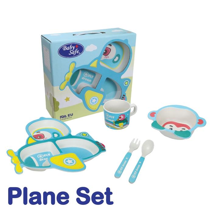 Gambar BABY SAFE 3D Feeding Set BPA Free | Gift Set Kado Bayi Baby Gift - Plane dari ANINDHITA Mom and Baby undefined Tokopedia