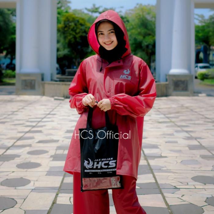 Gambar JAS HUJAN BERKUALITAS TERBAIK BY HCS - maroon, XXL dari NuhaStore_ undefined Tokopedia