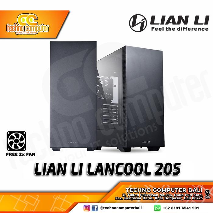 Gambar LIAN LI LANCOOL 205 - ATX GAMING CASE FREE 2PCS FAN - Hitam dari Techno Computer Bali undefined Tokopedia