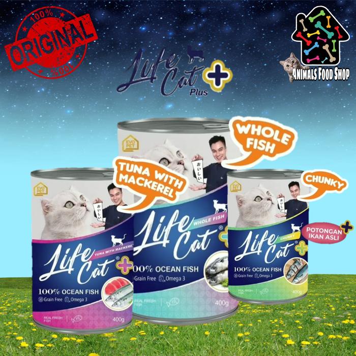 Gambar Life Cat Plus Kaleng 400gr Makanan Kucing Basah - Tuna Mackarel dari Animals Food Shop undefined Tokopedia