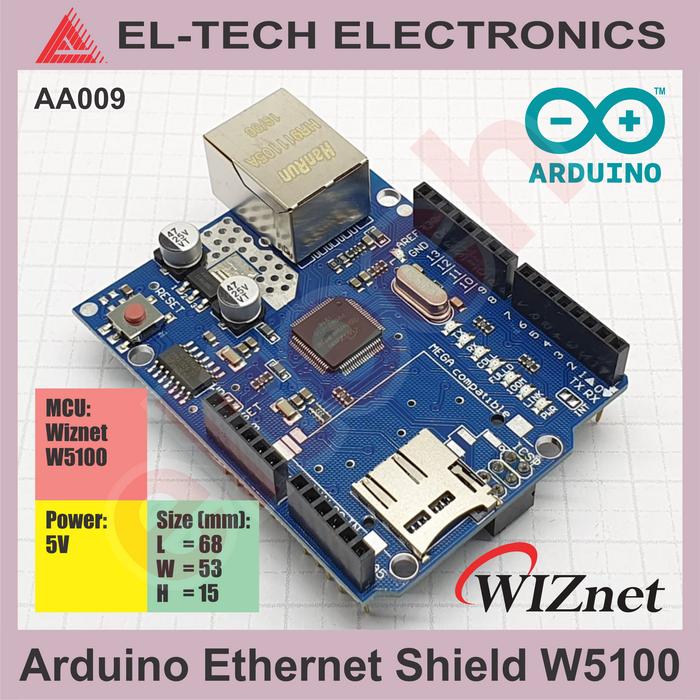 Gambar ARDUINO Module Shield Ethernet W5100 - Ethernet dari ELTECH online undefined Tokopedia
