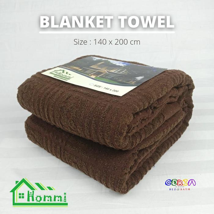 Gambar Selimut Handuk Katun Hommi Mocca Uk 140x200 - COKLAT 140x200 dari Hommi id undefined Tokopedia