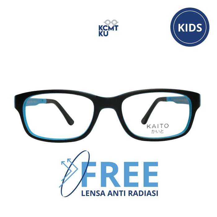 Gambar Kacamata Anti Radiasi Kaito Masao UV++420 PC Technology - Hitam Doff Biru dari KCMTKU Optikal undefined Tokopedia