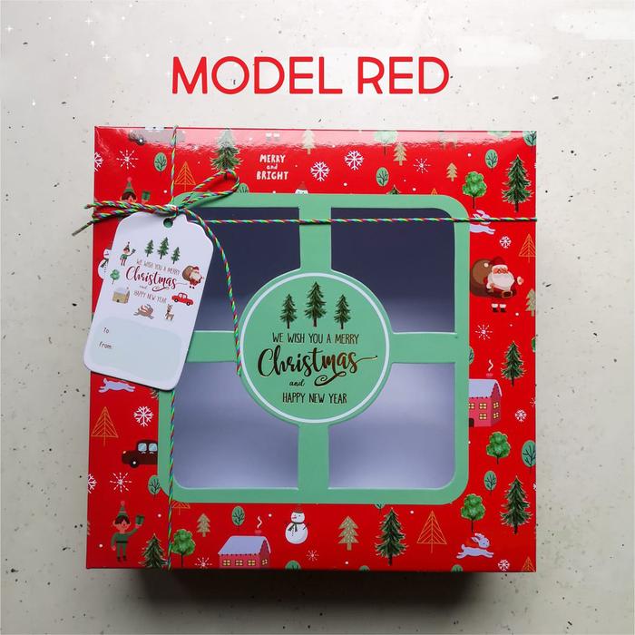 Gambar Kardus dus box kue natal Christmas 22x22 - Red Village dari emy grosir store undefined Tokopedia