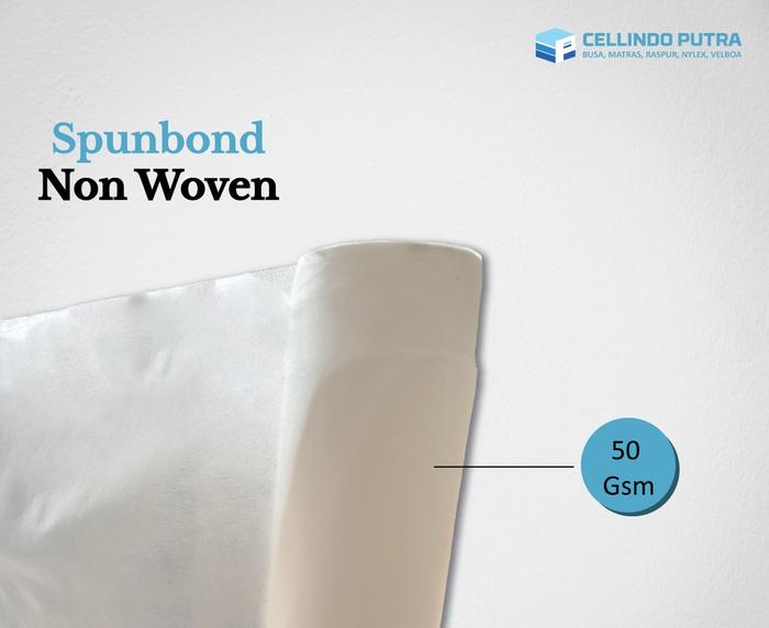 Gambar Kain Spunbond Hitam Putih 50Gsm Rollan 100 Meter - Laken/Furing Bahan Tas - Putih dari Cellindo Putra Foam undefined Tokopedia