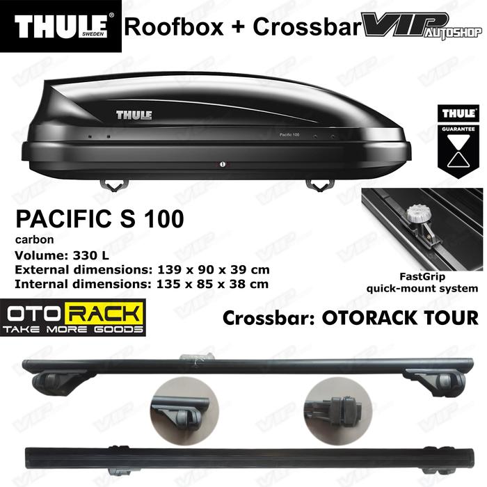 Gambar Suzuki IGNIS Paket Roofbox roof box THULE PACIFIC 100 + crossbar dari VIPautoshop undefined Tokopedia