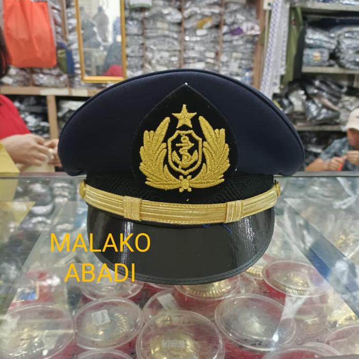 Gambar Topi pet & Tas pet PDU Pelayaran : Logo + List kuning Bangkok (3A-3C) - Biru, 59 dari Malako Abadi undefined Tokopedia