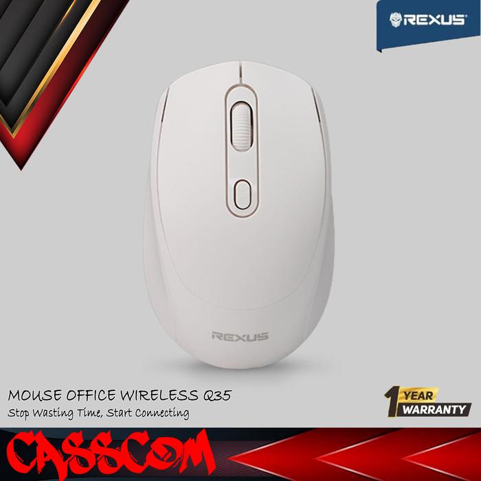 Gambar Mouse Rexus Q35 Office Wireless Silent Click - Putih dari CassCom undefined Tokopedia