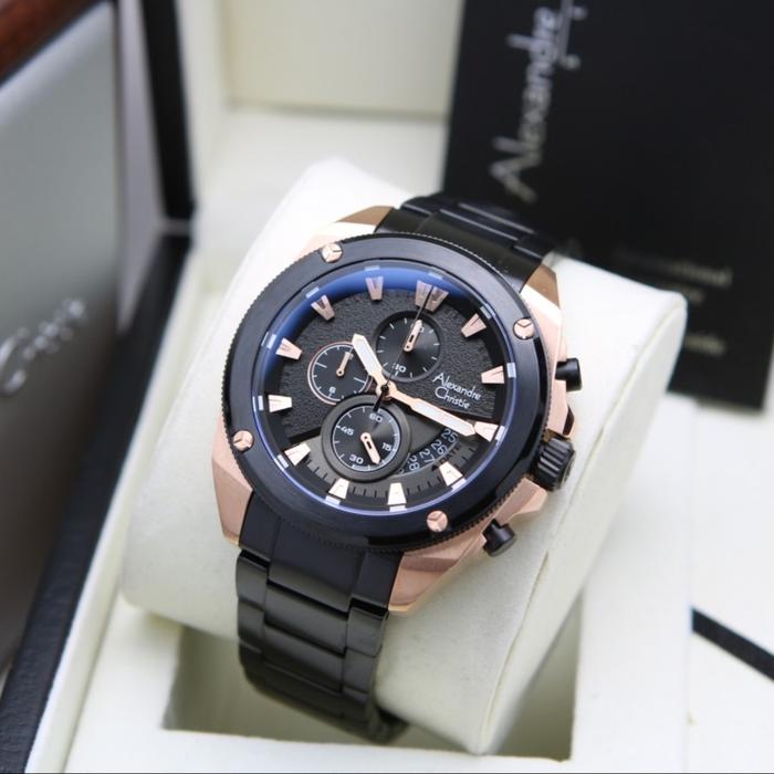 Gambar [ ORIGINAL ] Jam Tangan Pria Alexandre Christie 6646 AC 6646 MC - Black Gold dari TOKOJAMKU_NEW undefined Tokopedia