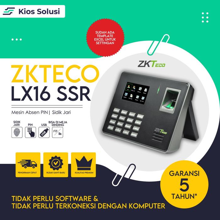 Gambar Mesin Absensi Sidik Jari ZKTECO LX16 | Fingerprint dari Kios Solusi undefined Tokopedia