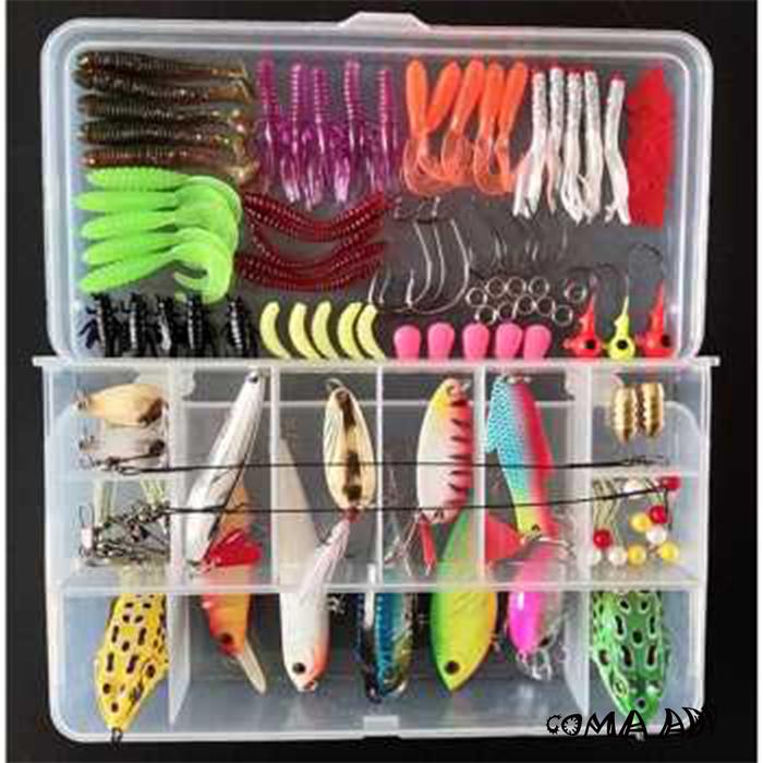 Gambar Umpan Pancing Ikan Set Fishing Bait Kit 109Pcs Lixada Silicone Komplit - Multi Warna dari coma adventure undefined Tokopedia