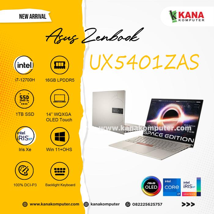 Jual ASUS Zenbook 14X UX5401ZAS-OLEDP711 Intel core i7/16GB/1TB