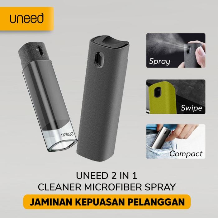 Gambar UNEED LCD Screen Cleaner with Microfiber Pembersih Layar - UCL151 - GREY dari specialdealshop undefined Tokopedia