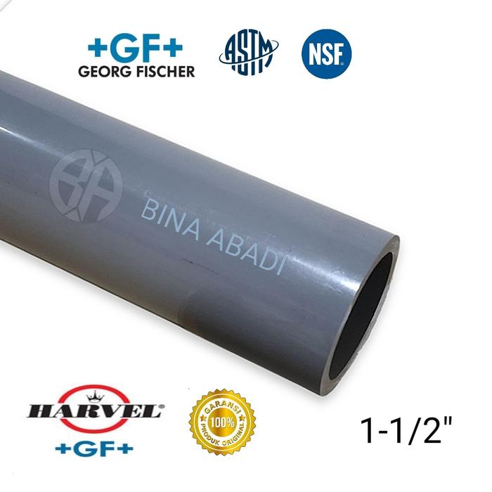 Jual Pipa PVC GF HARVEL SCH 80 Plain End ASTM Size 11/2 Inch Kota