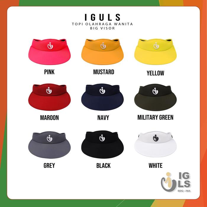 Gambar Topi Golf Zumba Senam Olahraga Wanita Sport Caddy Visor Uv Biru Iguls - Big Visor, Mustard dari Untung Store. undefined Tokopedia