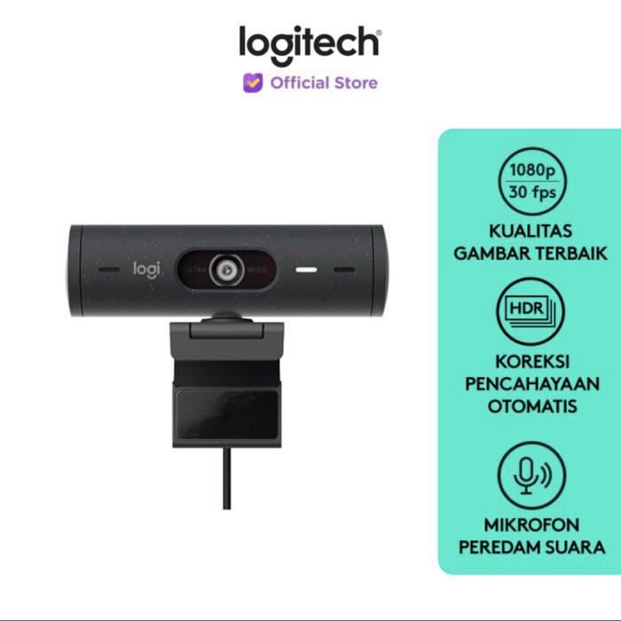 Gambar Logitech Brio 500 Webcam Full HD 1080p with Autofocus Noise Reduction Brio500 , USB Type-C Connection - Graphite dari Click & Go Tokopedia undefined Tokopedia
