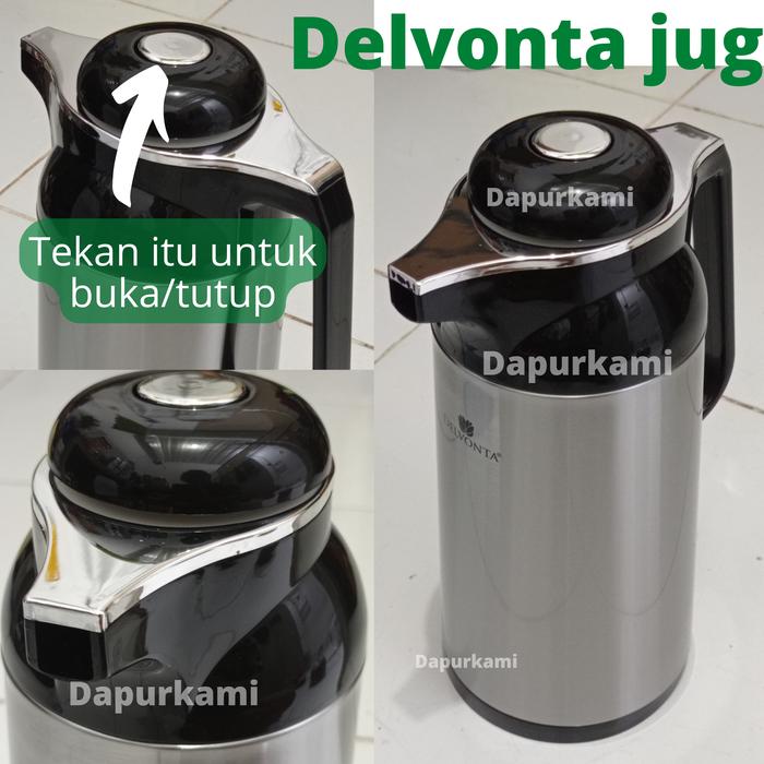 Gambar Termos air panas • Vacuum Delvonta Jug Hs Tiap Ukuran • Teko Air - Delvonta Jug, 1.9 liter dari Dapurkami official undefined Tokopedia
