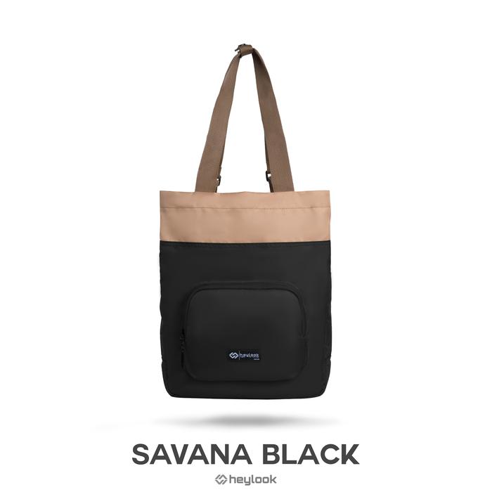 Gambar TOTE BAG SAVANA TAS RANSEL MULTYFUNGSI BACKPACK WANITA PRIA KULIAH - BLACK dari HEYLOOK PROJECT undefined Tokopedia