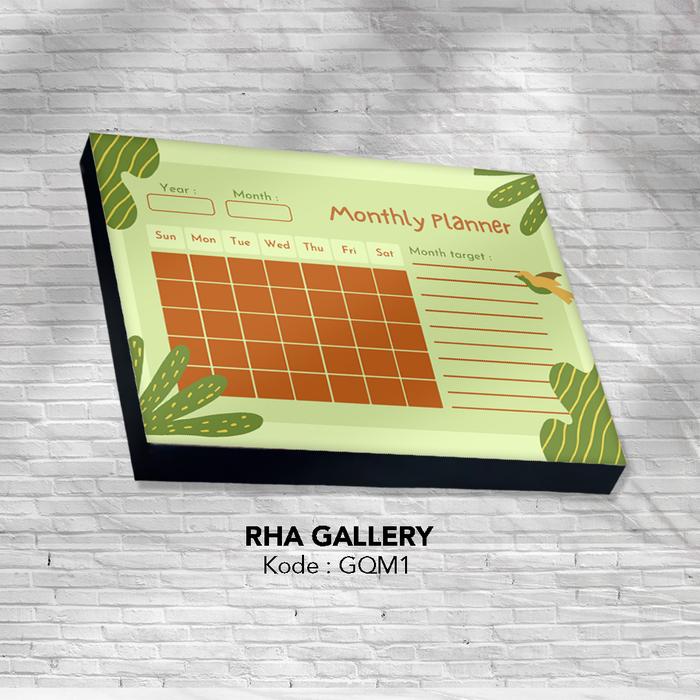 Gambar Papan Tulis Kayu Planner Green Schedule Board Aesthetic Daily/ Monthly - GQM1 dari RHA_GALLERY undefined Tokopedia