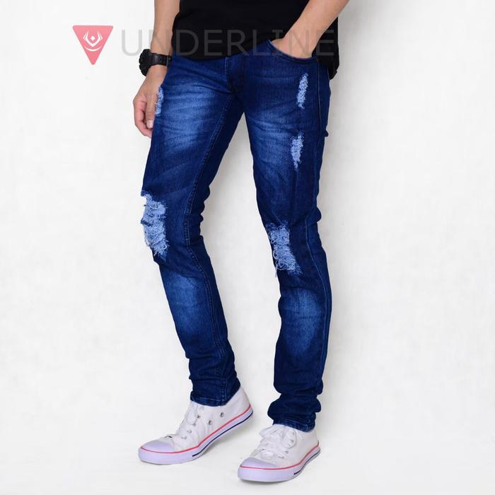 Gambar Celana Jeans Pria Ripped Denim street Size Reguler - TS-1, L dari Tsurayaa storeid undefined 4 Tokopedia