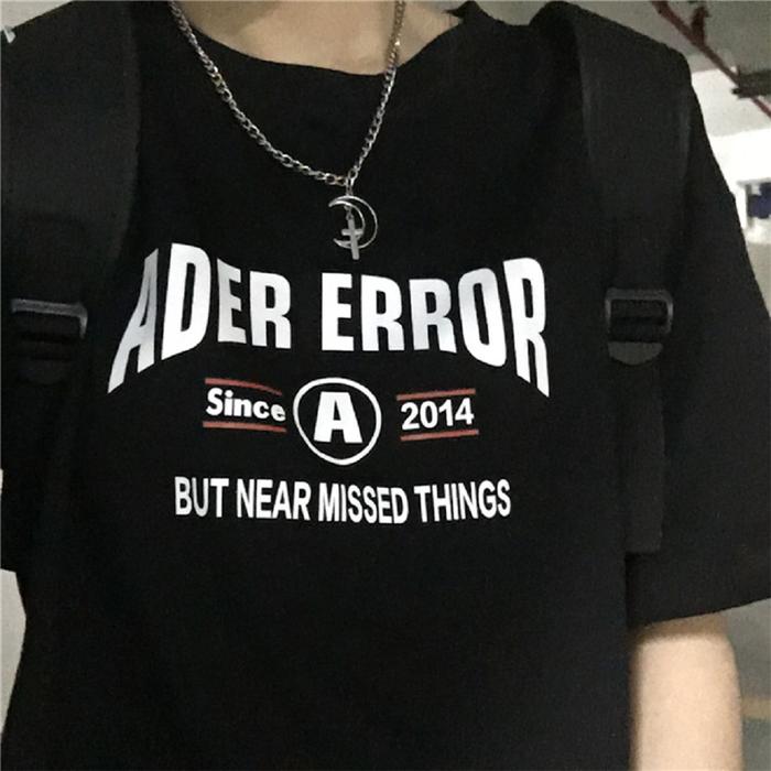 Kaos Oversize Streetwear Ader Error T-Shirt BLACK, L