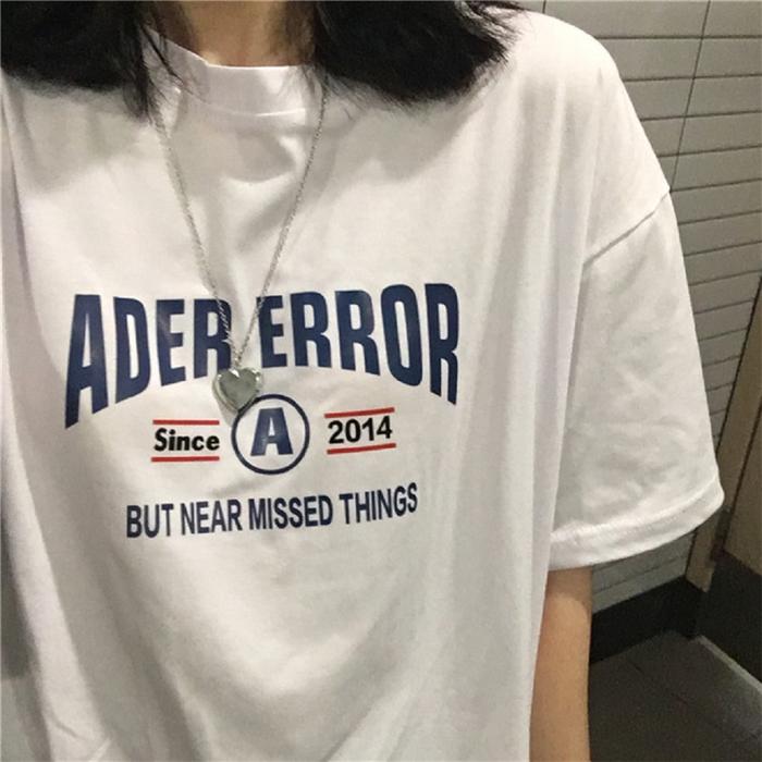 Promo Kaos Oversize Streetwear Ader Error T-Shirt BLACK, XL