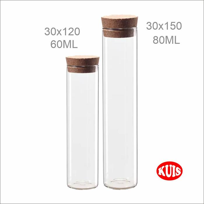 Gambar Tabung Botol Kaca Tutup Gabus Serba Guna - 30x150 dari Pusat Barang Impor undefined Tokopedia