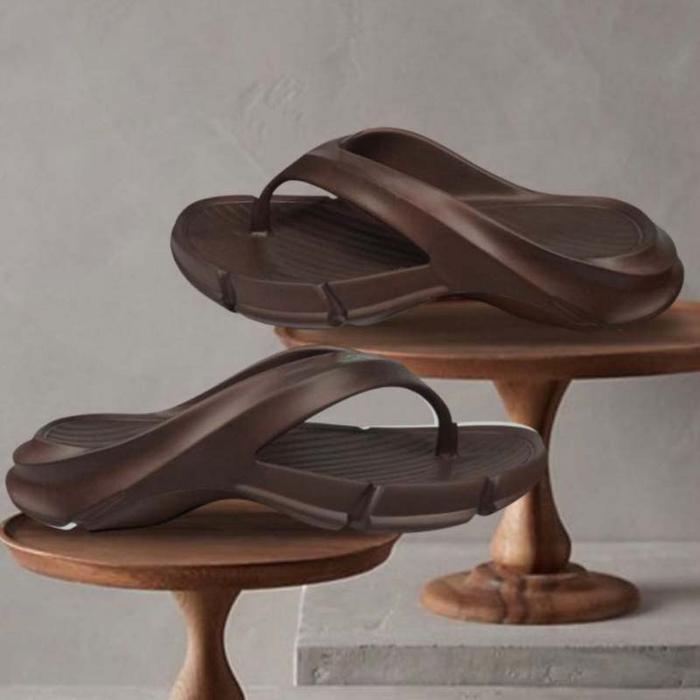 Gambar Sandal jepit pria bahan karet coklat polos elegan ringan di pakai - Cokelat, 42 dari UsaCollection_NEW undefined Tokopedia