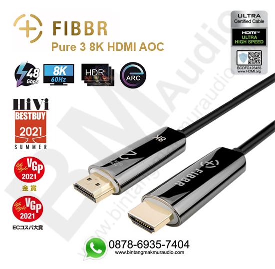 FIBBRフィバーPURE2光変換式4K対応HDMIケーブル 24Gbps 美品 FIBBR