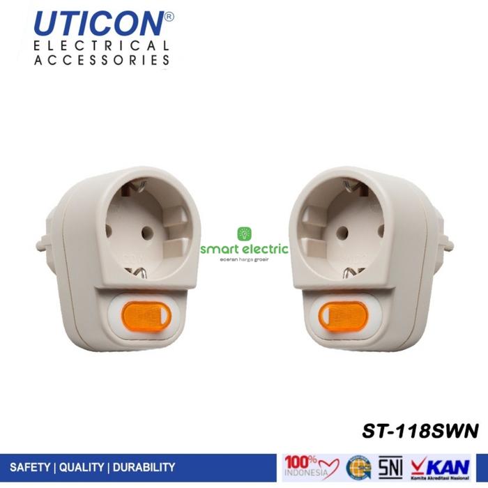 Jual Uticon Stop Kontak Arde Colokan Listrik Steker Saklar Lampu On Off ...