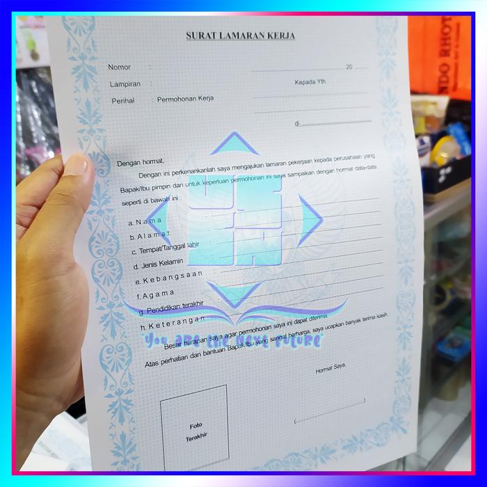 Gambar Kertas Surat Lamaran Kerja (10 Lembar) - Ukuran F4 dari USSN Luvtly Shop undefined Tokopedia