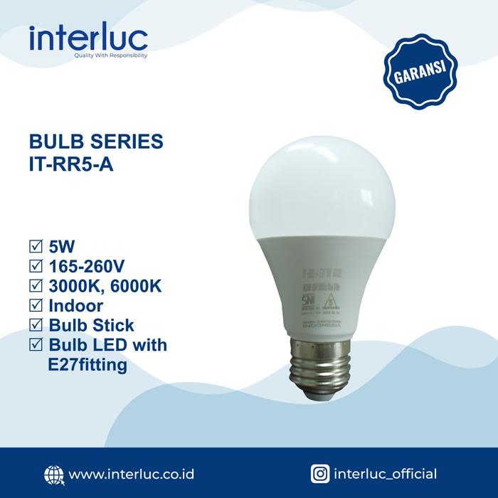 Gambar Interluc LED  Bulb Series - IT-RR5-A dari Interluc Official Store undefined Tokopedia