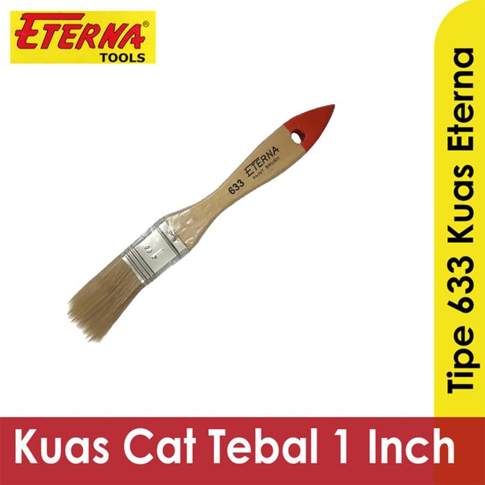 Gambar Kuas Eterna 633 1 inch 2 inch 3 inch Kuas Cat Tembok Wall Paint Brush - kuas 1 inch dari exxo official store undefined Tokopedia