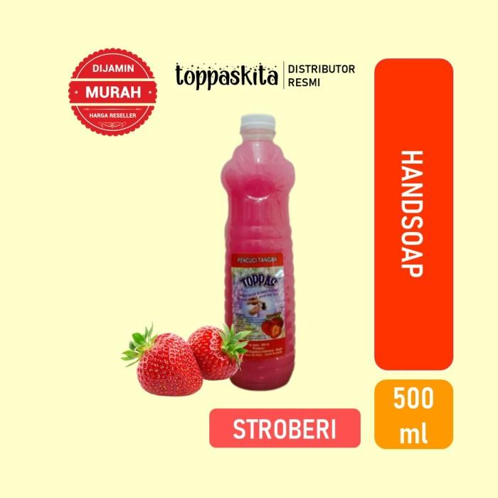 Gambar Toppas Sabun Cuci Tangan Cair 500ml / Hand Soap Wangi Lembut Termurah - strawberry dari toppaskita undefined Tokopedia