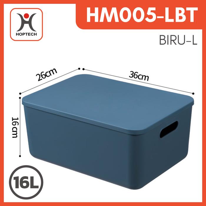 Gambar Storage Organizer Box / Container Keranjang Penyimpanan - BLUE LARGE dari Hoptech Indonesia Jaya undefined Tokopedia