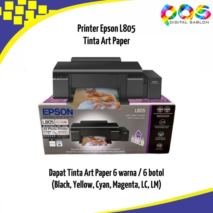 Gambar Printer Epson L1210 Upgrade Tinta Art Paper / Printer Sablon F4, A4 - Epson L805 (6) dari Pas Digital Sablon undefined Tokopedia