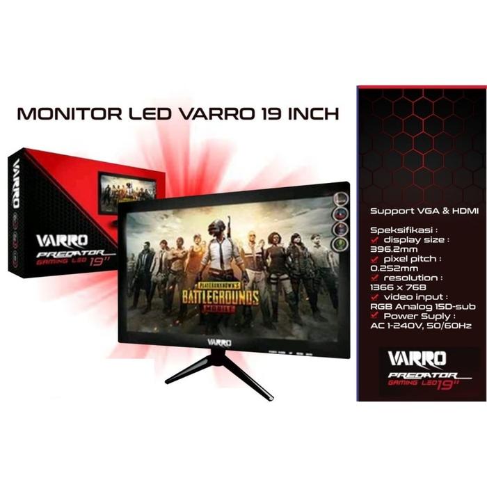Jual Monitor Varro 16 Inch VGA + HDMI LED HD Monitor - Varro 16 Inch ...
