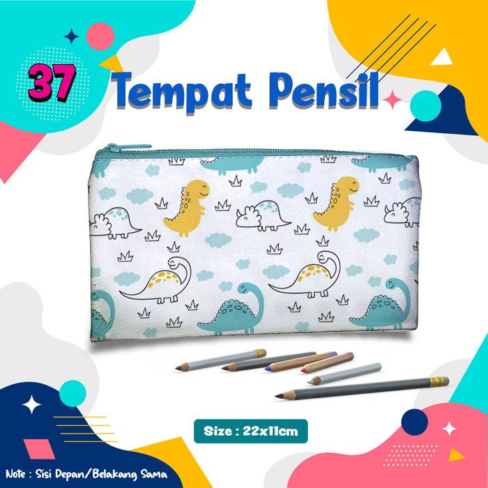 Gambar Tempat Pensil Alat Tulis Pencil Case Dompet Uang Tema Dinasaurus#037 dari Autocover TGR 2 undefined Tokopedia