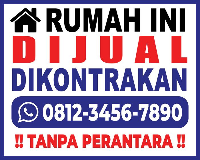 Gambar Banner Spanduk 100x80 DIJUAL, DIKONTRAKAN, DISEWAKAN - FREE Edit teks - Type 12 dari hikmahprintshop undefined Tokopedia