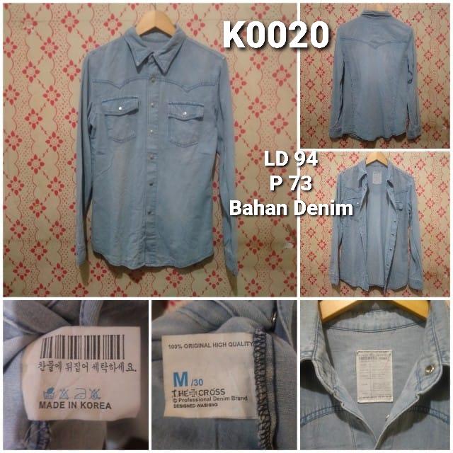 Gambar Kemeja second import/kemeja thrift/kemeja jeans/cotton kondisi mantul - K0020 dari Yan Connoy undefined Tokopedia
